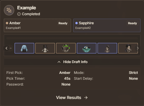 Deadlock draft interface