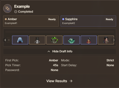 Deadlock draft interface
